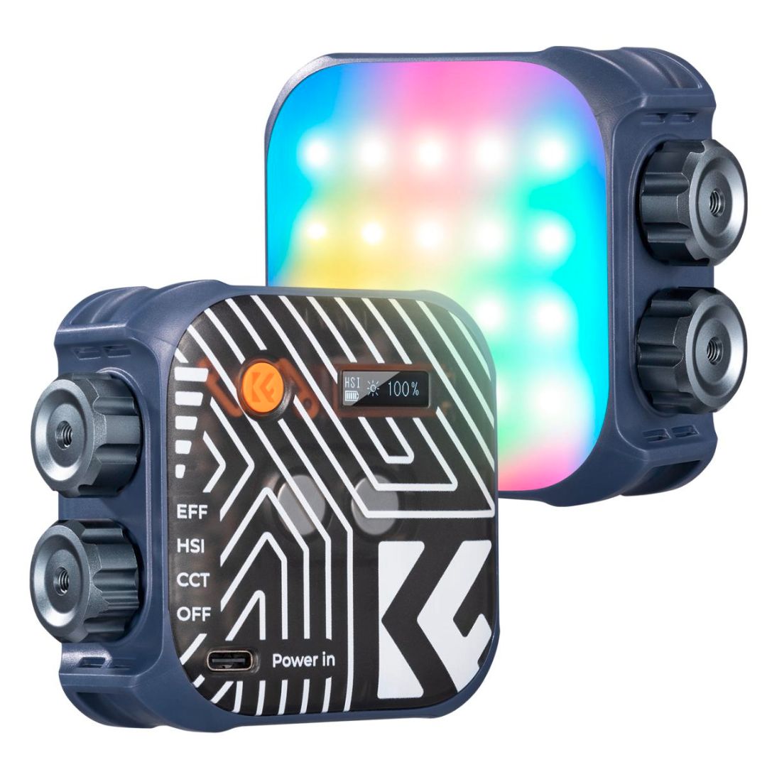 K&F Concept RGB Video Light, 21 Light Effects, 2500K-9900K, 2000mAh Vlogging (Plavi) KF34.036V2 - 1